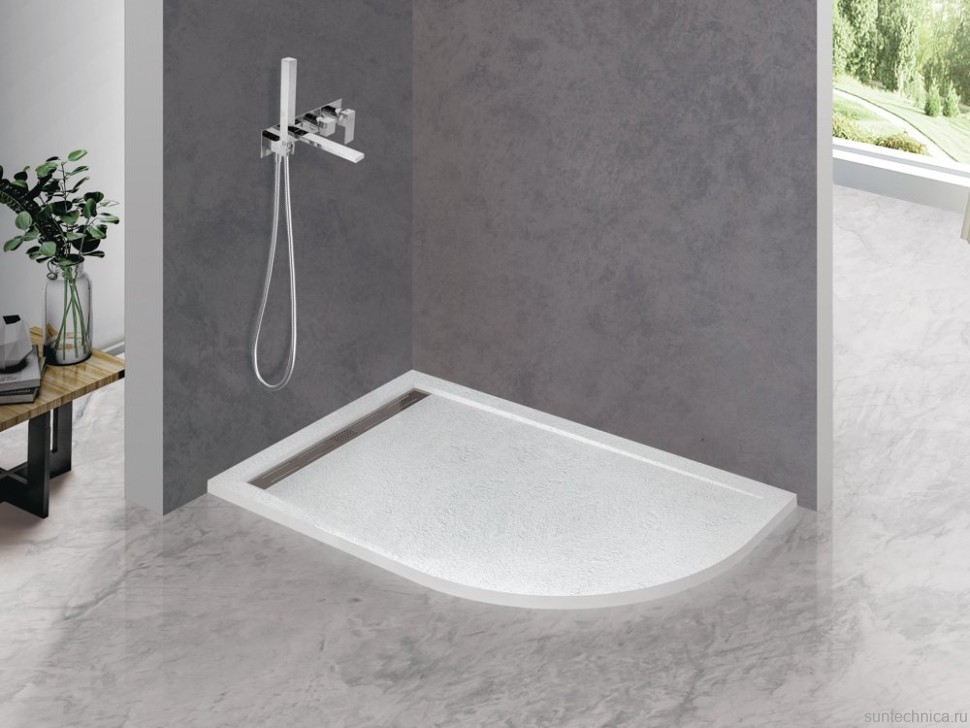 Поддон для душа Cezares TRAY-AS-RH-100/80-30-W-L 100x80 L, с сифоном, белый