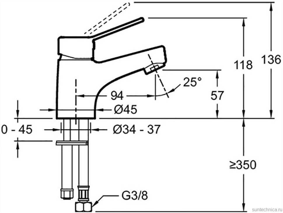 Смеситель для раковины Jacob Delafon Eo E24158RU-CP