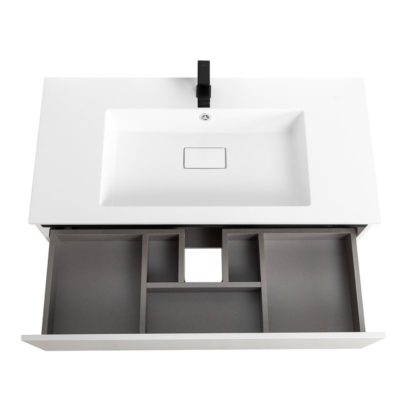 Мебель для ванной комнаты Cezares Slider 100 подвесная, 1 ящик, белая