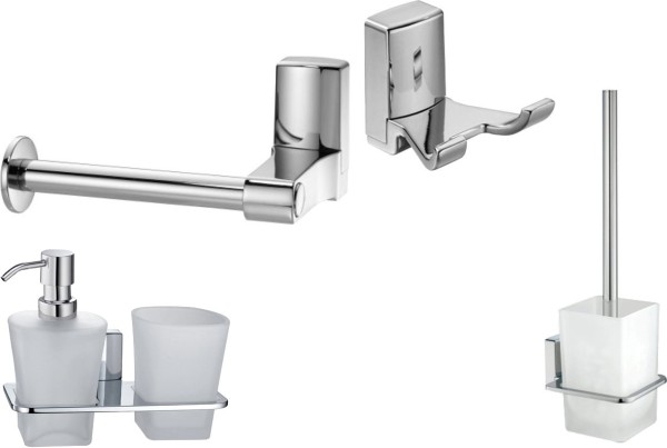 Набор Дозатор Wasserkraft Leine K-5089 со стаканом + Ершик + Держатель + Крючок