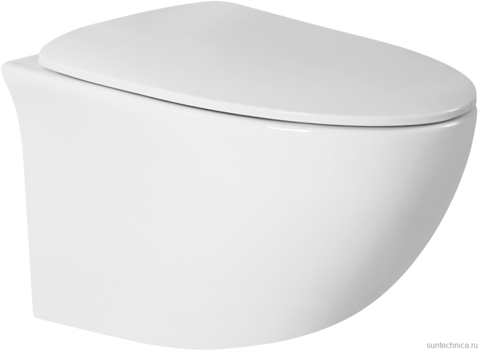 Унитаз подвесной BOND Oval F05-10 безободковый, с микролифтом