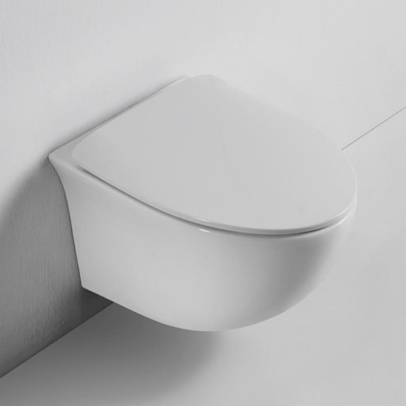Унитаз подвесной BOND Oval F05-10 безободковый, с микролифтом
