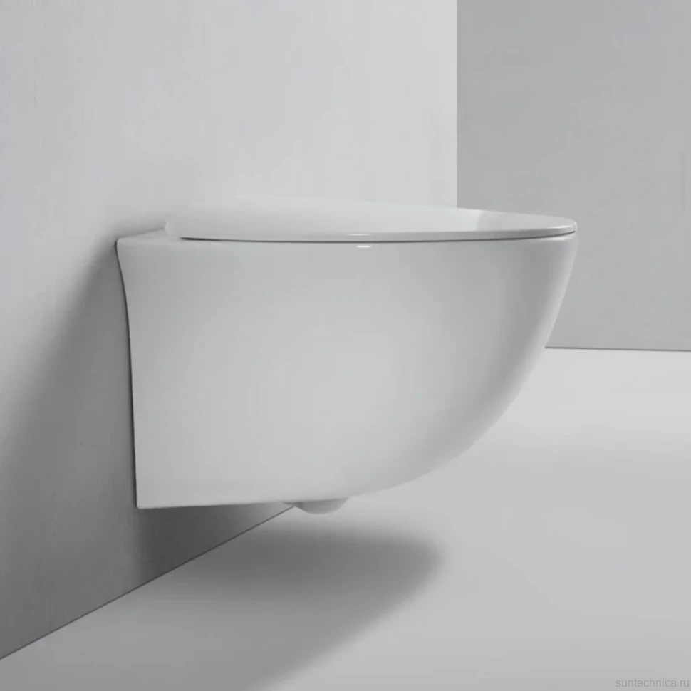 Унитаз подвесной BOND Oval F05-10 безободковый, с микролифтом