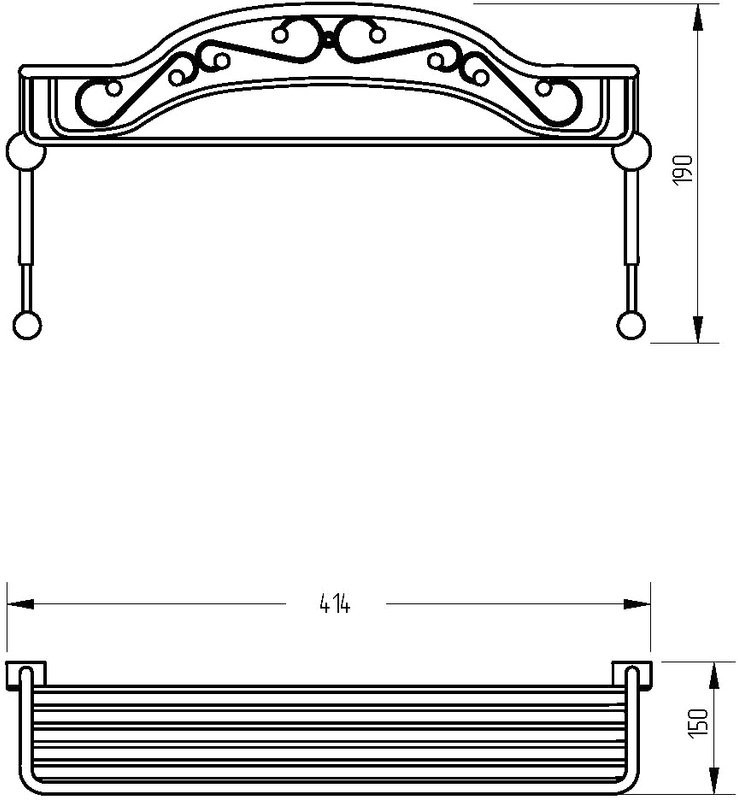 Полка Migliore Complementi 22035 хром
