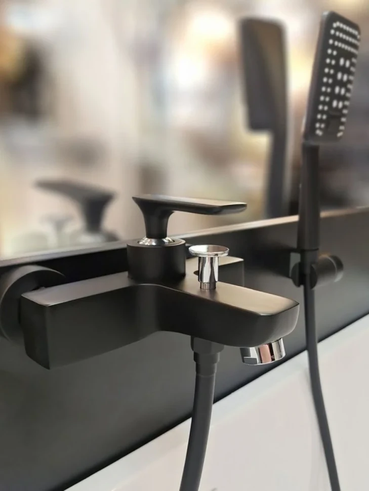 Смеситель для ванны с душем AltroBagno Aperto 0211 NeOp матовый черный