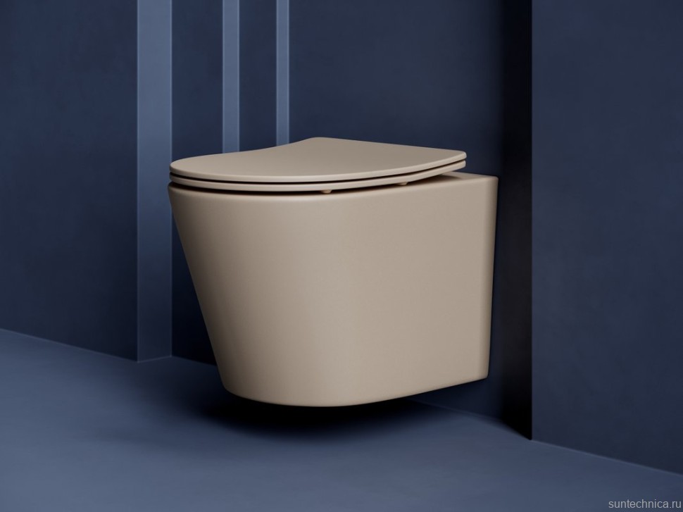Унитаз подвесной Ceramicanova Balearica Rimless CN6000MC капучино матовый