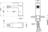 Смеситель для биде Timo Selene 2062/03F черный Смеситель для биде Timo Selene 2062/03F черный