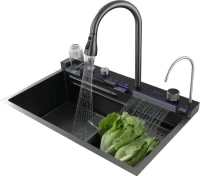 Мойка кухонная Ceruttispa Gloria II nano black, черная
