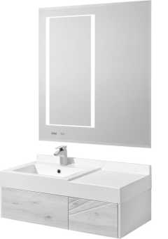 Мебель для ванной AQUATON Сакура 100 L, ольха наварра, белая