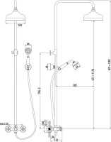Душевая стойка Lemark Vintage LM2860B