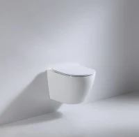 Унитаз подвесной beWash Minimal BKWHR003480 безободковый, с микролифтом, белый глянец