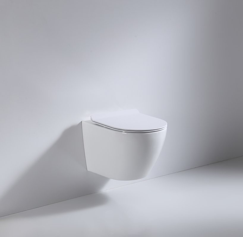 Унитаз подвесной beWash Minimal BKWHR003480 безободковый, с микролифтом, белый глянец