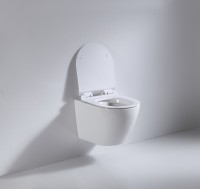 Унитаз подвесной beWash Minimal BKWHR003480 безободковый, с микролифтом, белый глянец