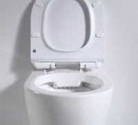 Унитаз подвесной beWash Minimal BKWHR003480 безободковый, с микролифтом, белый глянец