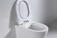 Унитаз подвесной beWash Minimal BKWHR003480 безободковый, с микролифтом, белый глянец