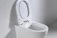 Унитаз подвесной beWash Minimal BKWHR003480 безободковый, с микролифтом, белый глянец