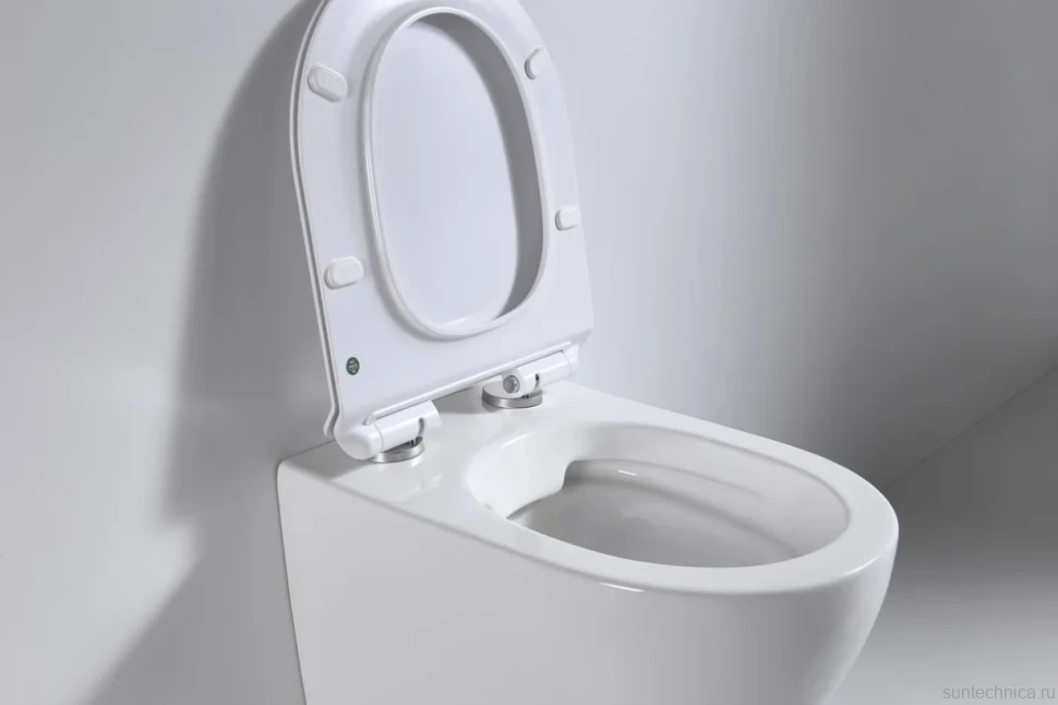 Унитаз подвесной beWash Minimal BKWHR003480 безободковый, с микролифтом, белый глянец