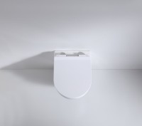 Унитаз подвесной beWash Minimal BKWHR003480 безободковый, с микролифтом, белый глянец