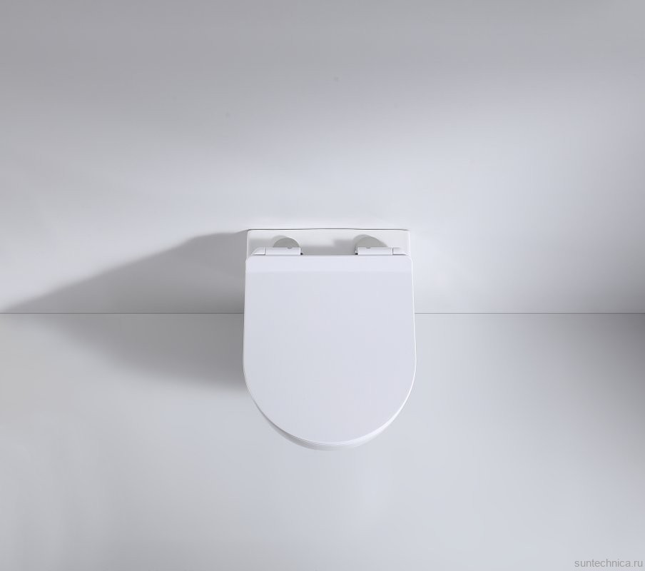 Унитаз подвесной beWash Minimal BKWHR003480 безободковый, с микролифтом, белый глянец