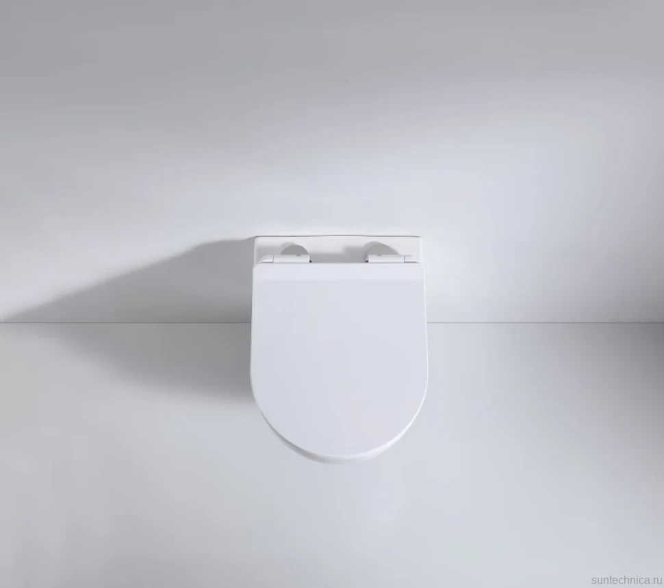 Унитаз подвесной beWash Minimal BKWHR003480 безободковый, с микролифтом, белый глянец