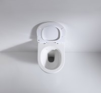 Унитаз подвесной beWash Minimal BKWHR003480 безободковый, с микролифтом, белый глянец