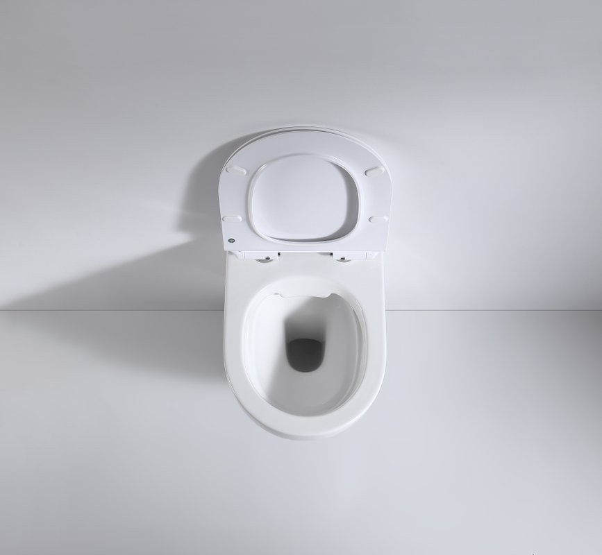 Унитаз подвесной beWash Minimal BKWHR003480 безободковый, с микролифтом, белый глянец