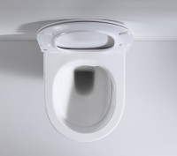 Унитаз подвесной beWash Minimal BKWHR003480 безободковый, с микролифтом, белый глянец