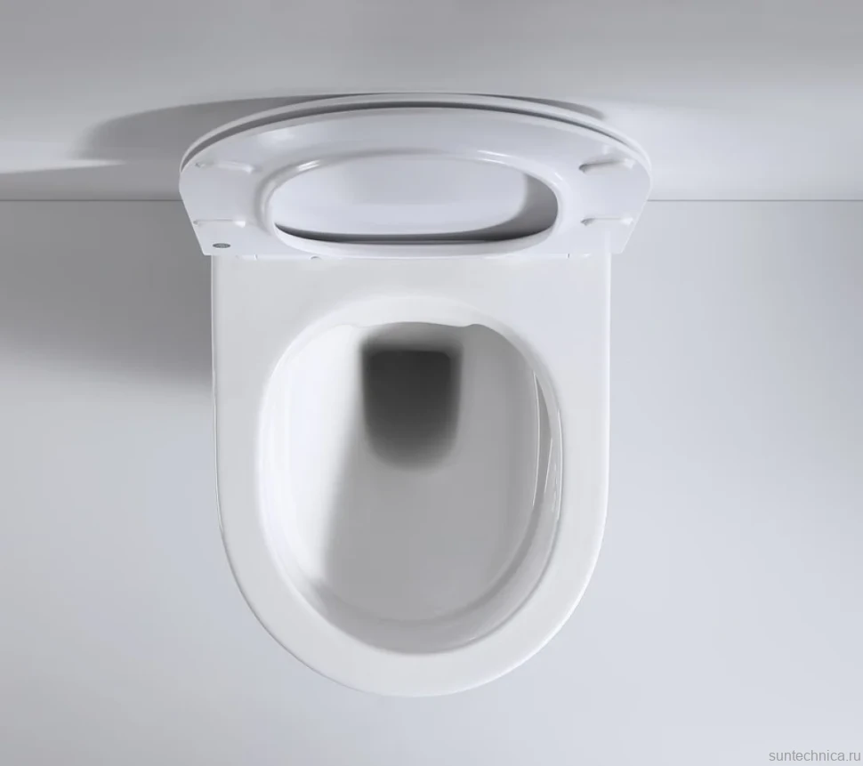 Унитаз подвесной beWash Minimal BKWHR003480 безободковый, с микролифтом, белый глянец