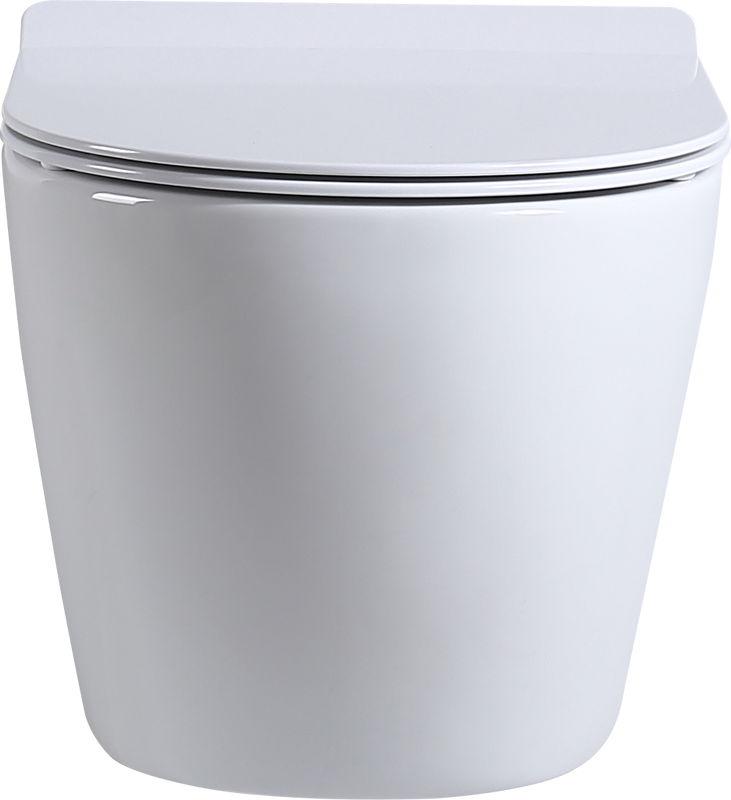 Унитаз подвесной beWash Minimal BKWHR003480 безободковый, с микролифтом, белый глянец