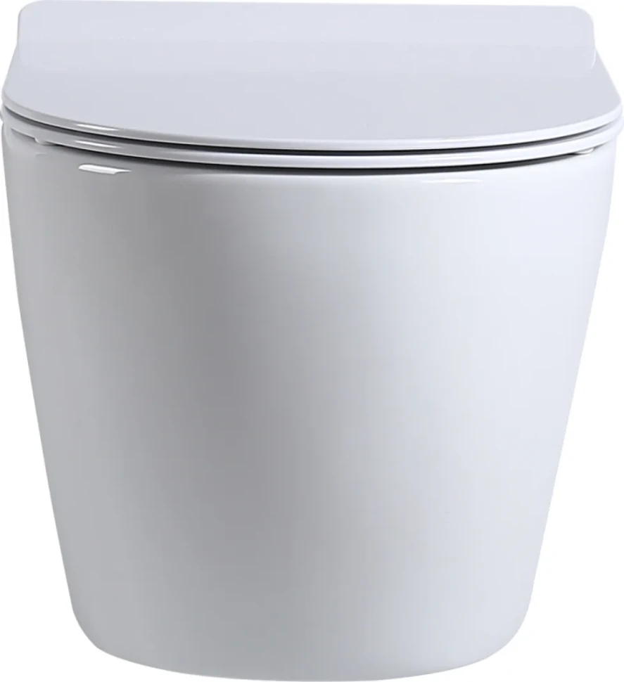 Унитаз подвесной beWash Minimal BKWHR003480 безободковый, с микролифтом, белый глянец