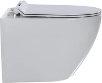 Унитаз подвесной beWash Minimal BKWHR003480 безободковый, с микролифтом, белый глянец