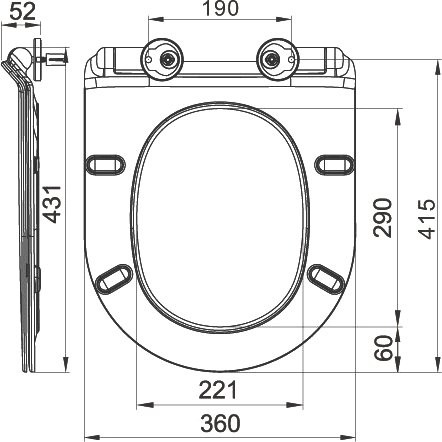 Унитаз подвесной BelBagno Sfera-r BB046CH-TOR безободковый, крышка BB2111SC с микролифтом