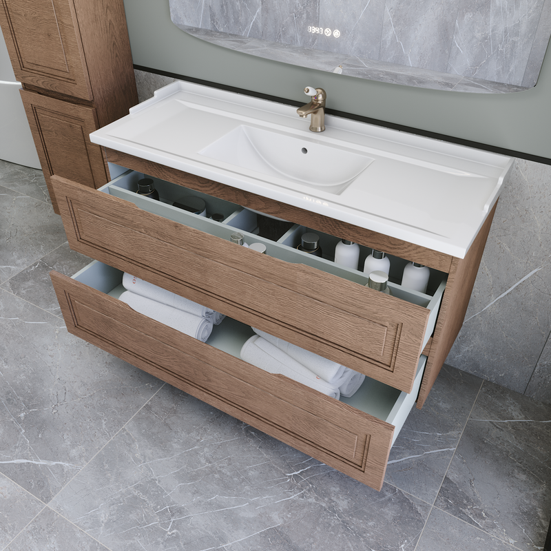 Тумба с раковиной Caprigo Wales 120 светлый орех