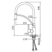 Смеситель для кухни Frap F4552-8 белый