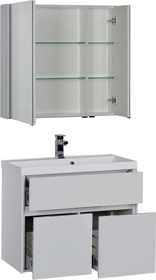 Зеркало-шкаф Aquanet Латина 100 белое