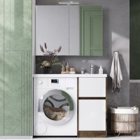 Мебель для ванной комнаты AQUATON Лондри 40 R, дуб рустикальный, белый