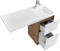 Мебель для ванной комнаты AQUATON Лондри 40 R, дуб рустикальный, белый