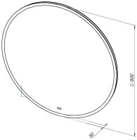 Зеркало круглое Aquanet Арт D 900 LED RGB с подсветкой, белое