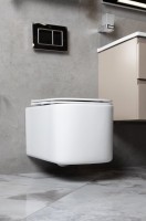 Унитаз подвесной Boheme Mane 970-SET-W с крышкой-сиденьем с микролифтом