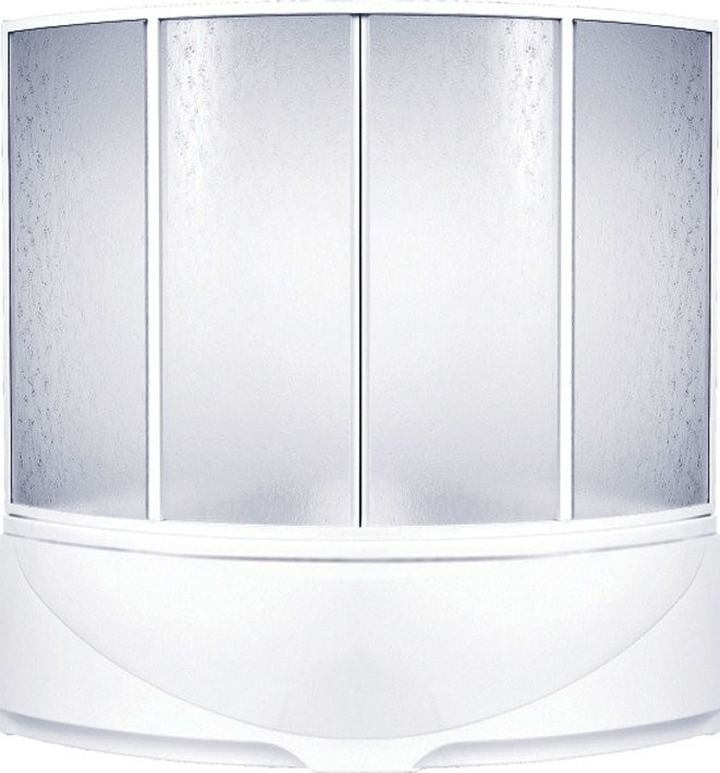 Шторка на ванну Bas Ирис Империал, Ирис, 4 ств., пластик