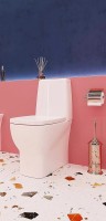 Унитаз-компакт напольный Sanita luxe Infinity Comfort с микролифтом, белый