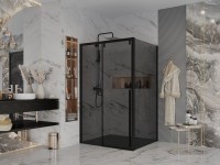 Душевой уголок Ambassador Intense 110022202IBB-100IBB 130х100 см, профиль черный