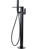 Напольный смеситель для ванны с душем Allen Brau Infinity 5.21009-31 С ВНУТРЕННЕЙ ЧАСТЬЮ, чёрный матовый