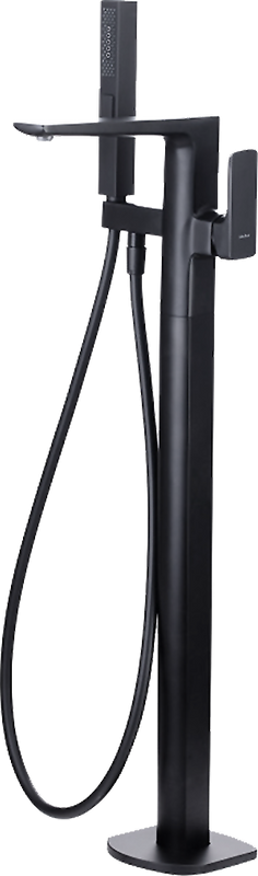 Напольный смеситель для ванны с душем Allen Brau Infinity 5.21009-31 С ВНУТРЕННЕЙ ЧАСТЬЮ, чёрный матовый