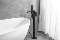Напольный смеситель для ванны с душем Allen Brau Infinity 5.21009-31 С ВНУТРЕННЕЙ ЧАСТЬЮ, чёрный матовый