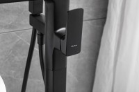 Напольный смеситель для ванны с душем Allen Brau Infinity 5.21009-31 С ВНУТРЕННЕЙ ЧАСТЬЮ, чёрный матовый