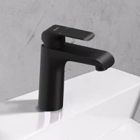 Смеситель для раковины Ravak Flat X070172 черный матовый Смеситель для раковины Ravak Flat X070172 черный матовый