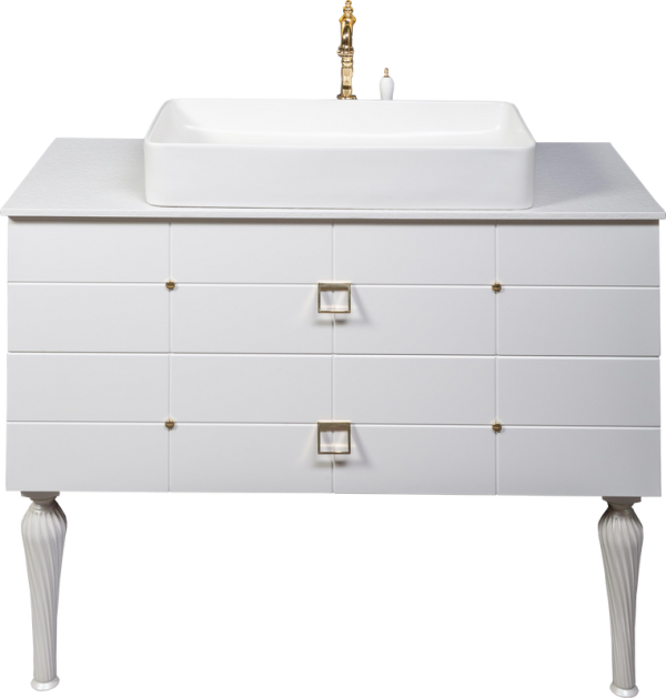 Тумба под раковину со столешницей Armadi Art Vallessi Avangarde Piazza 100 белая