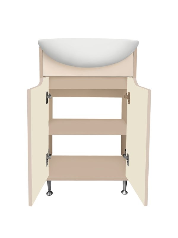 Мебель для ванной комнаты Runo Эконова 50 напольная, какао-бежевая