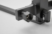 Смеситель с длинным изливом для ванны BELZ B22613-3 вороненая сталь